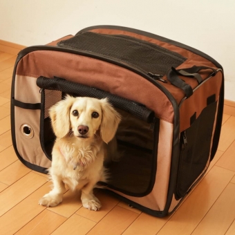 Iris Ohyama กรงซอฟท์พับได้ไซส์ S ขนาด  สีน้ำตาล