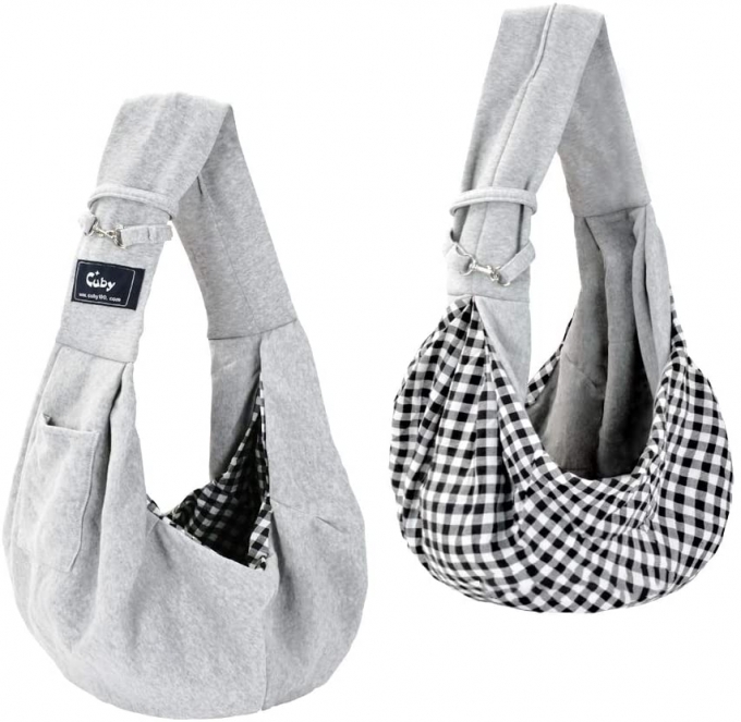 CUBY [ทั้งหมด 13 สี] อุปกรณ์สำหรับสัตว์เลี้ยงกระเป๋าสะพายหนังสติ๊ก Hugs สายรัดออกไปกอดกระเป๋าสัตว์เลี้ยงสุนัขตัวเล็กไหล่ด้วยสายรัดเพื่อป้องกันไม่ให้โผล่ออกมาสัตว์เลี้ยงสุนัขสลิงสำหรับแมว / สุนัขกระเป๋าสะพายไหล่ในแนวทแยงทนทานได้ถึง 10 กิโลกรัม (เทา)