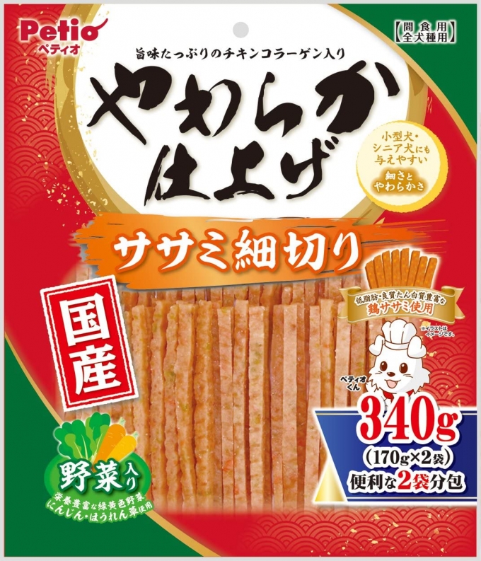 Petio เนื้อไก่ปรุงรสพร้อมผัก 340 กรัม